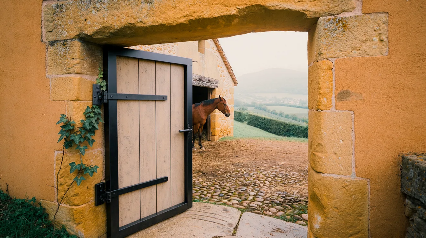Entrée, Haras du Lin Rouge, centre équestre à Rochefort-en-Valdaine